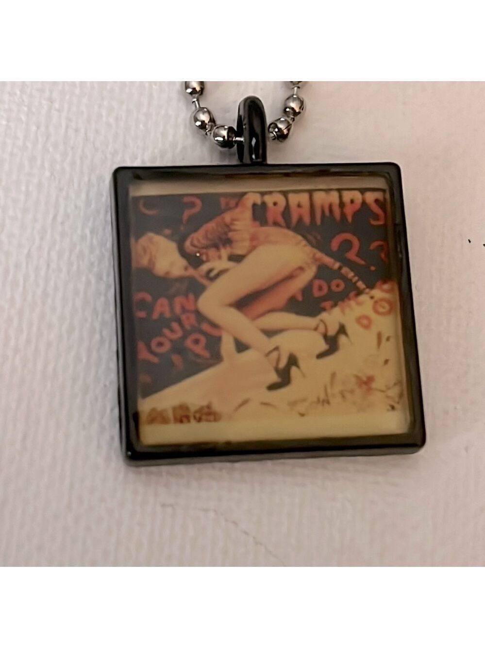 THE Cramps Necklace Upcycled Resin can Your P***y Do The Dog